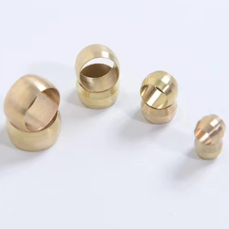 Compression Fitting Brass - ปลอกทองเหลืองสำหรับท่อขนาด 3/4/5/6/8/10/12/14/16 มม. ปลอกข้อต่อลมแบบนิวเมติก แหวนเฟอร์รูล