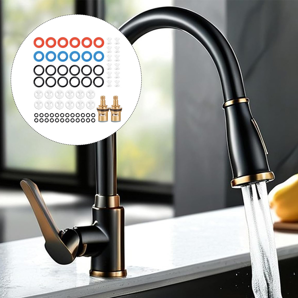 Silicone Tap Washer - ชุดตลับก๊อกน้ำทองเหลือง 2 ชิ้น พร้อมแหวนรอง 72 แบบ