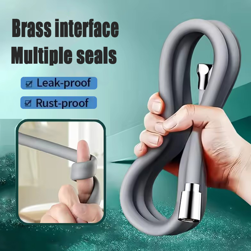 Silicone Tap Washer - 1.5/2M ห้องน้ําซิลิโคนหลอด BEND ท่อโดยพลการป้องกันการระเบิด Anti-Winding สายฝักบัวก๊อกน้ําห้องน้ําอุปกรณ์เสริม