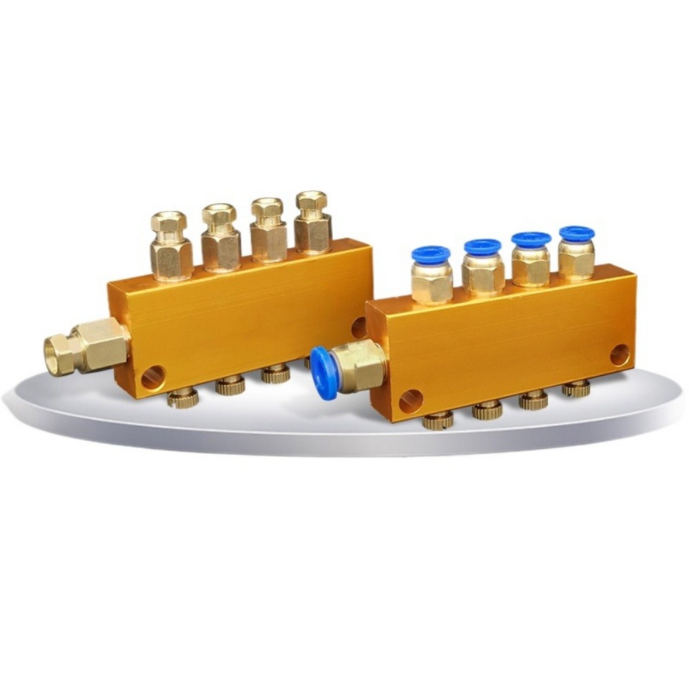 Compression Fitting Brass - 2-12 วิธีอลูมิเนียมทองเหลือง Lube น้ํามันลูกสูบจําหน่าย Manifold บล็อกการบีบอัด