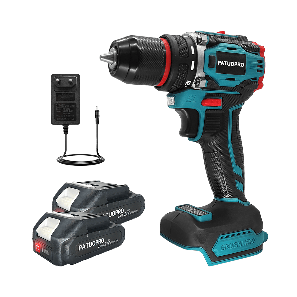 Makita Drill Ddf484 - PATUOPRO 21V ไร้สาย Brushless สว่านไขควงไฟฟ้า 50-80Nm