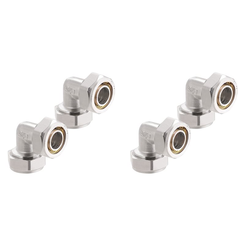 Compression Fitting Brass - 【FAMILY GATHERING】ข้อต่อท่ออากาศแบบข้อศอก 4 ชิ้น ขนาด 3/4