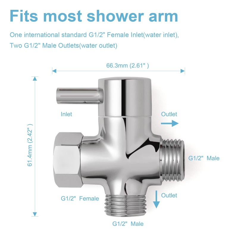 โลหะทองเหลือง 3 WAY หัวฝักบัวว - Shower Valve Cartridge บทวิจารณ์และราคา